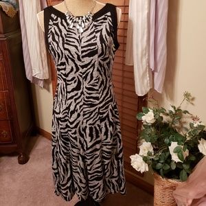 Zebra print sweater dress